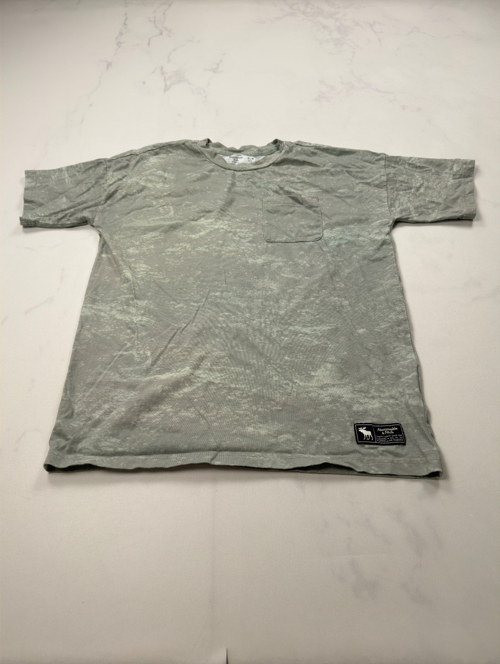Abercrombie Kids Oversized Fit T Shirt Gray 2010s Minimalist - Boys 15/16